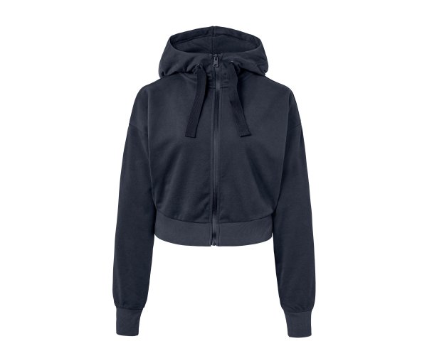 Tchibo - Kurze Sport-Sweatjacke - Damen - Gr. XL - dunkelblau