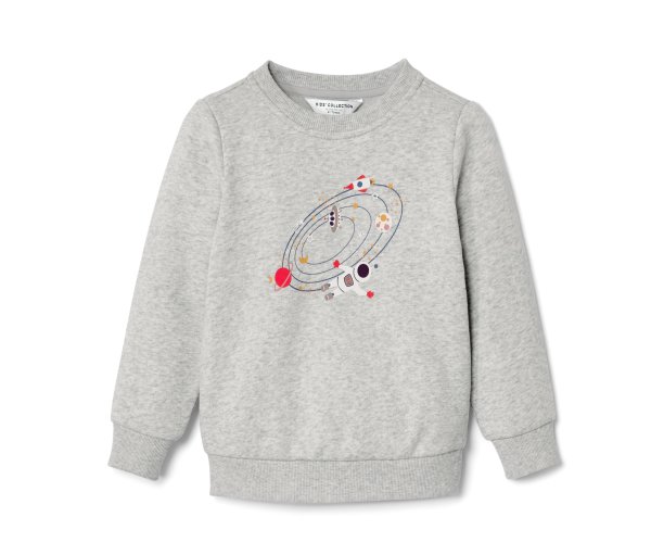 Tchibo - Kinder-Sweater - Herren - Gr. 98/104 - grau/print