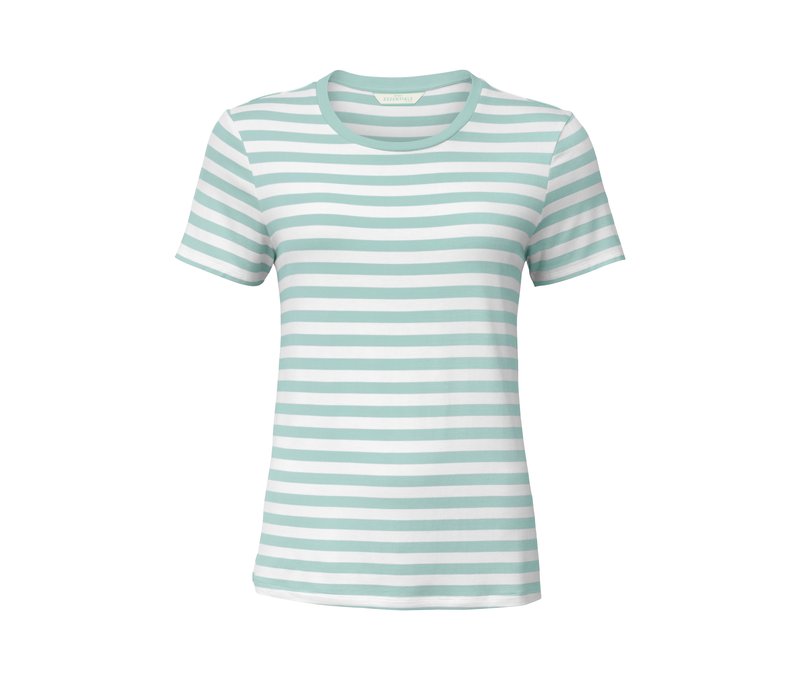 Tchibo - Gestreiftes T-Shirt - Damen - Gr. L - weiß/gestreift