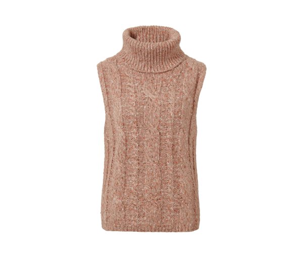 Tchibo - Strickpullunder mit Zopfmuster - Damen - Gr. M - braun