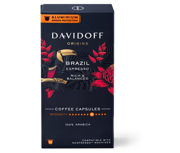 Tchibo - Davidoff Café Origins Brazil Espresso - 10 Kapseln - Intensität: 8/12