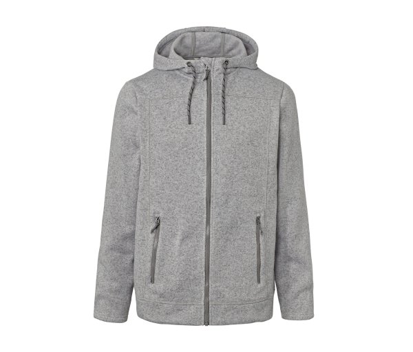 Tchibo - Strickfleece-Jacke - Herren - Gr. S - grau
