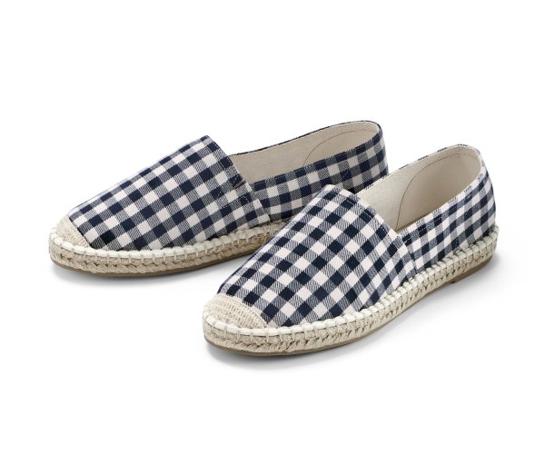 Tchibo - Espadrilles - Damen - Gr. 39 - dunkelblau/kariert