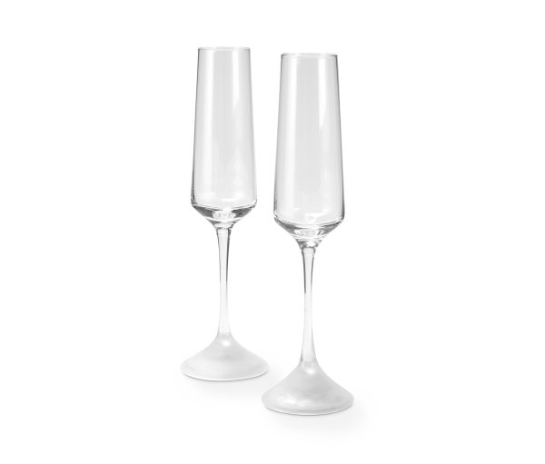 Tchibo - 2 LED-Champagnergläser - weiß