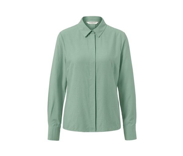 Tchibo - Jacquard-Bluse - Damen - Gr. 38 - grün
