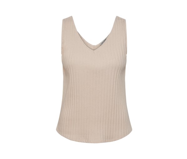 Tchibo - Rippstrick-Top - Damen - Gr. S - creme
