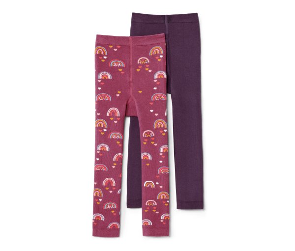 Tchibo - 2 Kinder-Thermoleggings - Gr. 110/116 - mehrfarbig