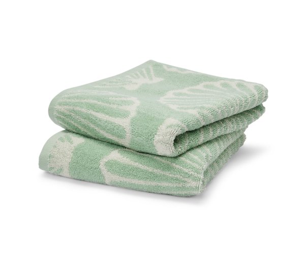 Tchibo - 2 Handtücher »Muschel« - weiß