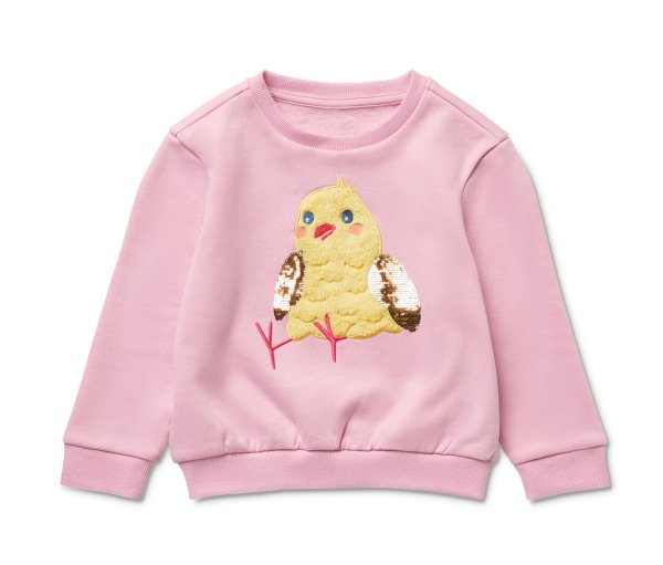 Tchibo - Kinder-Sweatshirt mit angerauter Innenseite - Mädchen - Gr. 98/104 - rosa