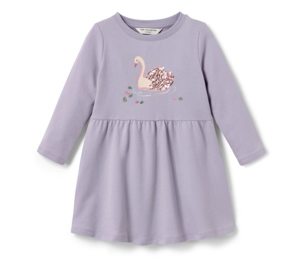 Tchibo - Kinder-Sweatkleid - Mädchen - Gr. 98/104 - lila