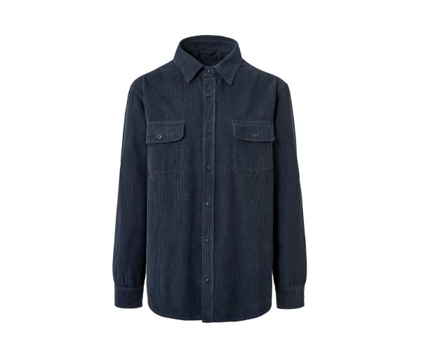Tchibo - Cord-Hemdjacke - Herren - Gr. L - blau