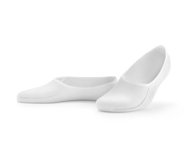 Tchibo - 2 Paar extrafeine Sneaker-Füßlinge - Damen - Gr. 39-42 - weiß