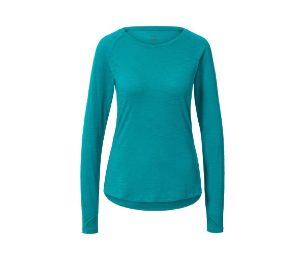 Tchibo - Langarm-Sportshirt - Damen - Gr. S - türkis