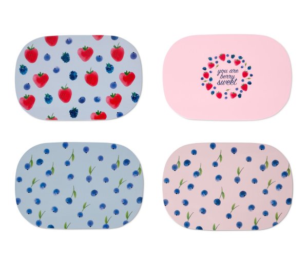 Tchibo - 4 Frühstücksbretter - hellblau