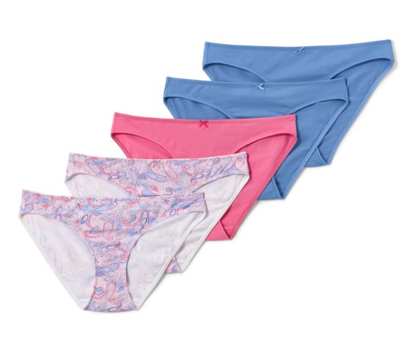 Tchibo - 5 Slips - Damen - Gr. L - hellblau