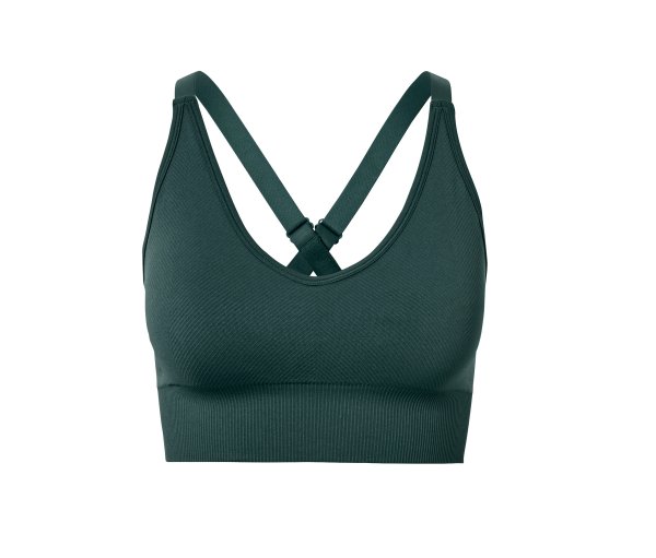 Tchibo - Seamless-Sport-Bustier - Damen - Gr. L - dunkelgrün