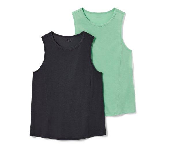 Tchibo - 2 Sport-Tops - Damen - Gr. XXL - anthrazit