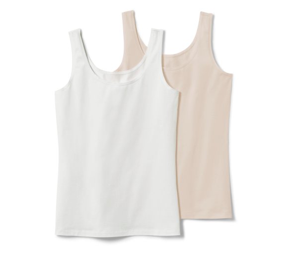 Tchibo - 2 Hemdchen - Damen - Gr. L - creme