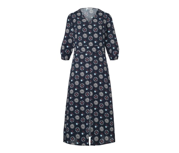Tchibo - Kleid mit Print - Damen - Gr. 36 - dunkelblau