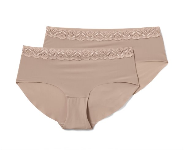 Tchibo - 2 Magic-Cut-Pantys - Damen - Gr. S - beige