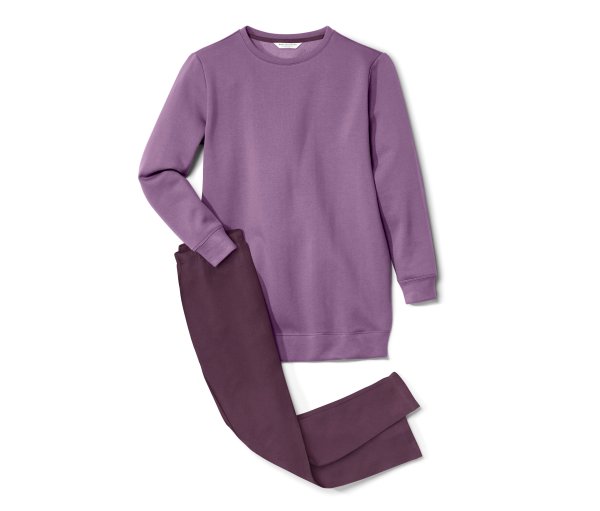 Tchibo - Leggings-Pyjama - Damen - Gr. L - dunkellila