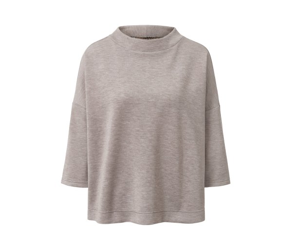 Tchibo - Sweatshirt mit 3/4-Arm - Damen - Gr. L - taupe