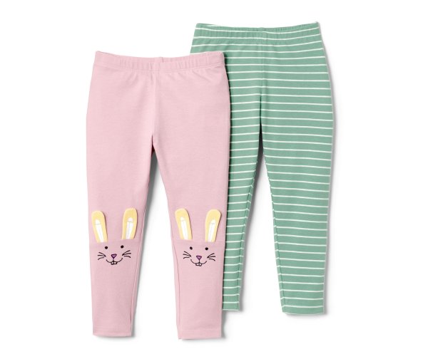 Tchibo - 2 Kleinkinder-Leggings - Mädchen - Gr. 122/128 - lila