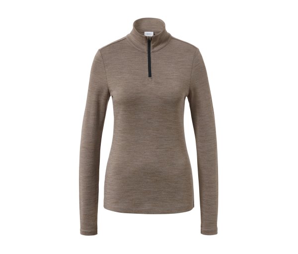 Tchibo - Shirt mit RWS-zertifizierter Wolle - Damen - Gr. XL - taupe