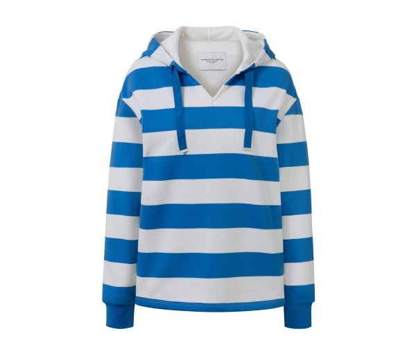 Tchibo - Gestreifter Hoodie - Damen - Gr. L - creme/gestreift