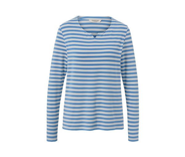 Tchibo - Gestreiftes Langarmshirt - Damen - Gr. S - weiß