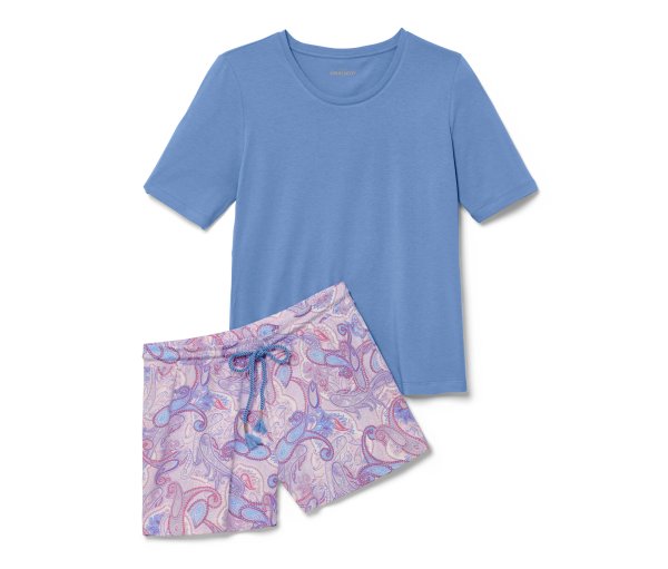 Tchibo - Shorty-Pyjama-Set - Damen - Gr. S - hellblau