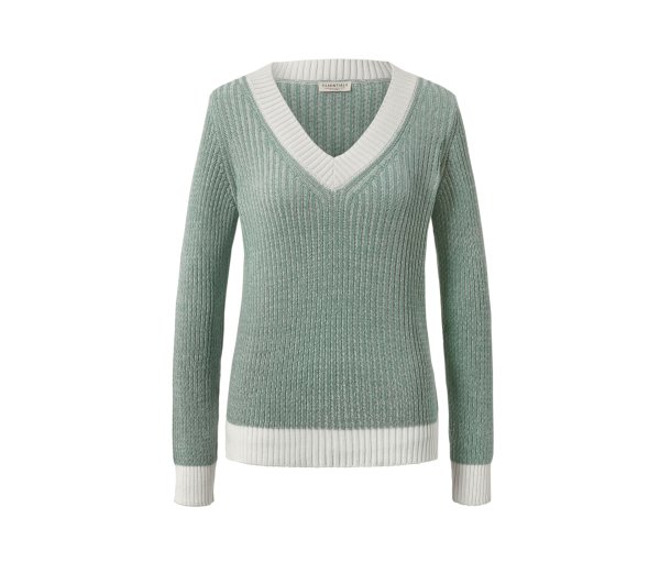 Tchibo - Rippstrick-Pullover - Damen - Gr. L - weiß