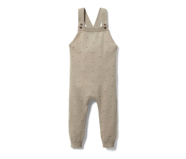 Tchibo - Baby-Strick-Latzhose - Mädchen - Gr. 86/92 - beige