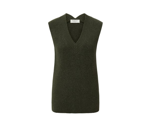 Tchibo - Strick-Pullunder - Damen - Gr. XL - olivgrün