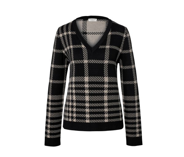 Tchibo - Karierter Pullover - Damen - Gr. XL - schwarz