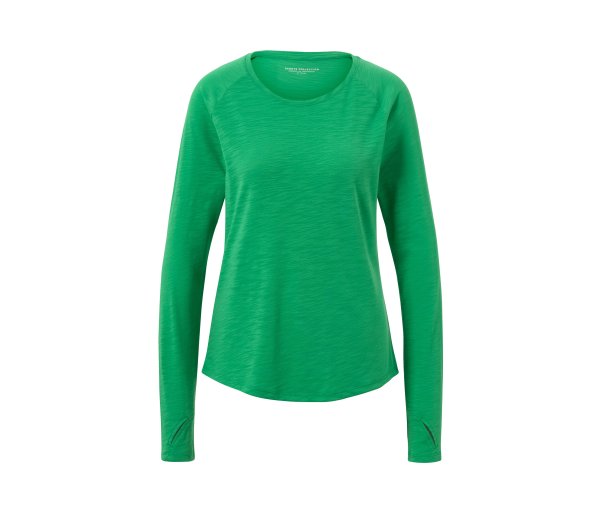 Tchibo - Langarm-Sportshirt - Damen - Gr. M - grün