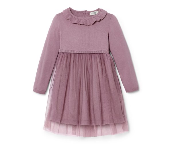 Tchibo - Kinder-Strickkleid - Mädchen - Gr. 122/128 - violett