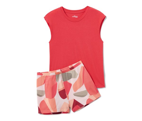 Tchibo - Shorty-Pyjama - Damen - Gr. XL - rot