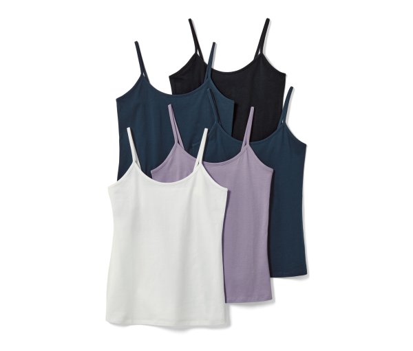 Tchibo - 5 Hemdchen - Damen - Gr. L - dunkelblau