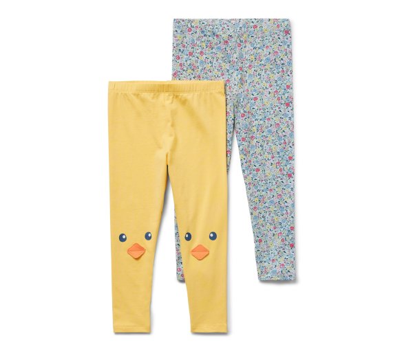 Tchibo - 2 Kinder-Leggings - Herren - Gr. 86/92 - hellblau/print