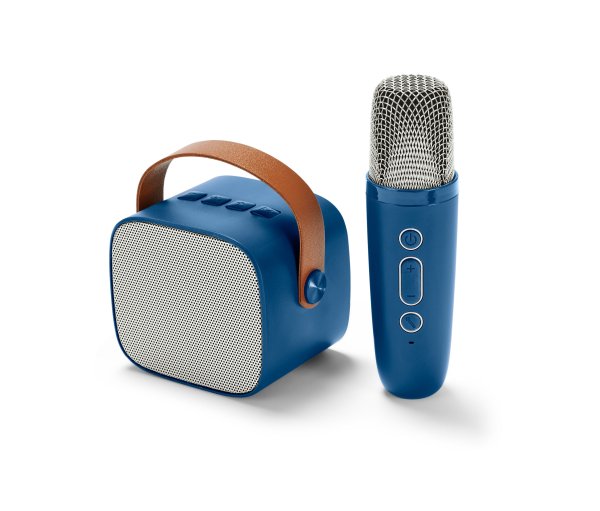 Tchibo - Karaoke-Set mit Lautsprecher und Mikrofon - silber