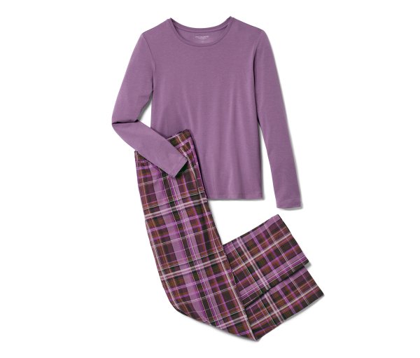 Tchibo - Pyjama - Damen - Gr. M - dunkellila