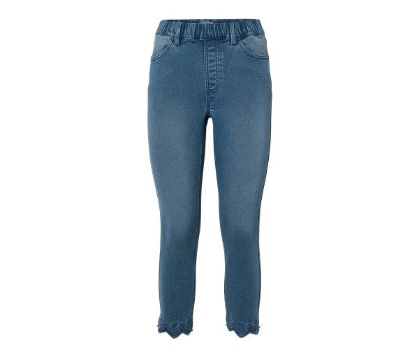 Tchibo - 7/8-Treggings mit Lochstickerei - Damen - Gr. 46 - dunkelblau