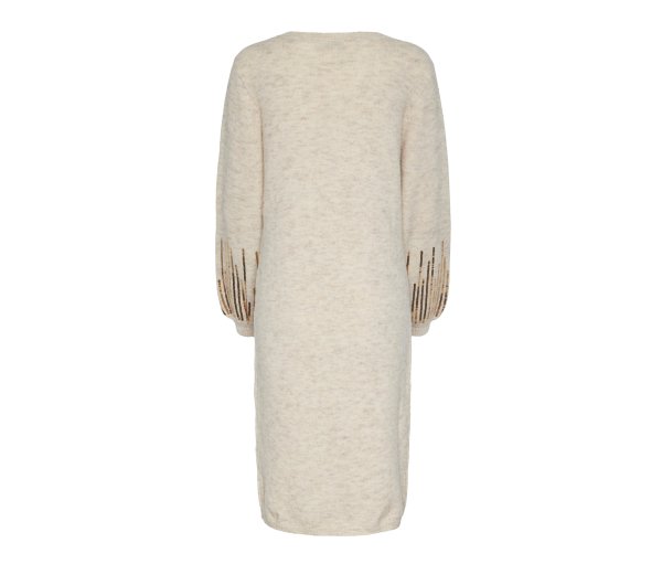 Tchibo - Strickkleid mit Pailletten - Damen - Gr. XS - beige