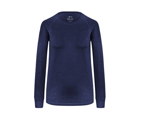 Tchibo - Shirt mit RWS-zertifizierter Wolle - Damen - Gr. XS - dunkelblau