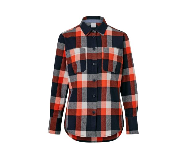 Tchibo - Karo-Bluse - Damen - Gr. 44 - dunkelblau/kariert