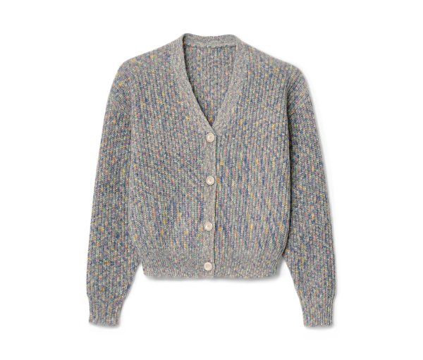 Tchibo - Kinder-Strickjacke mit Wolle - Mädchen - Gr. 146/152 - mehrfarbig