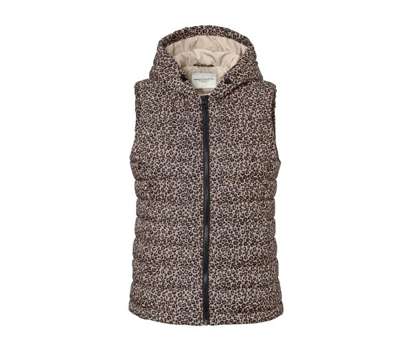 Tchibo - Bedruckte Steppweste mit Kapuze - Damen - Gr. 38 - schwarz/print