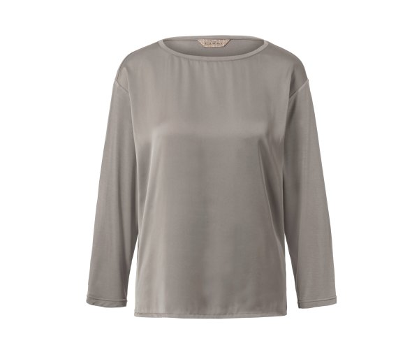 Tchibo - Blusenshirt im Materialmix - Damen - Gr. XL - taupe