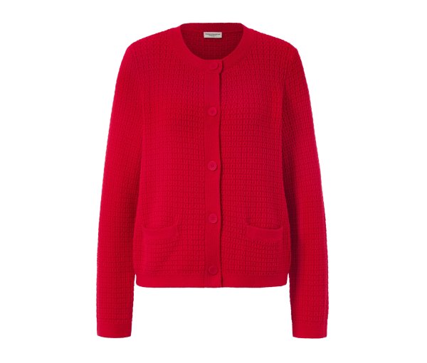 Tchibo - Cardigan aus Strukturstrick - Damen - Gr. XL - rot